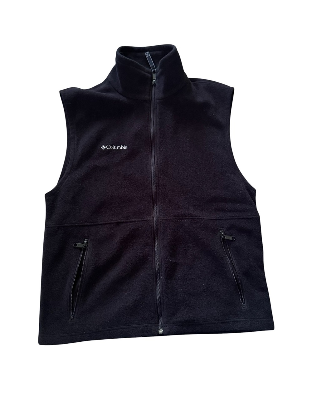 Columbia Men’s Fleece Vest Full Zip Black Size Medium Outdoor Casual